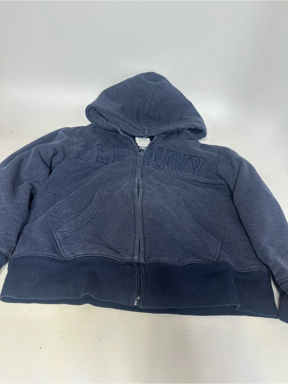 Old Navy Boys Dark Blue Full-Zip Hooded Sweatshirt